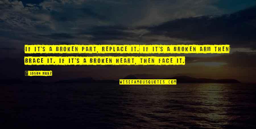 Broken Arm Quotes By Jason Mraz: If it's a broken part, replace it. If