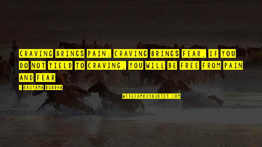 Broken Cord Quotes By Gautama Buddha: Craving brings pain; craving brings fear. If you