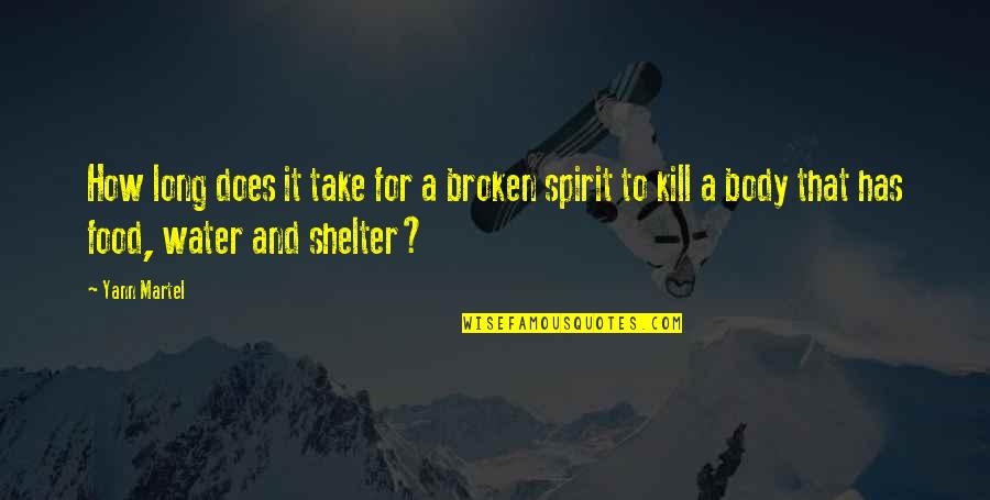 Broken Spirit Quotes By Yann Martel: How long does it take for a broken