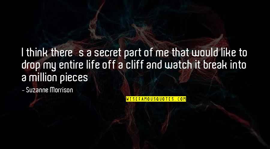 Broken To Pieces Quotes By Suzanne Morrison: I think there's a secret part of me