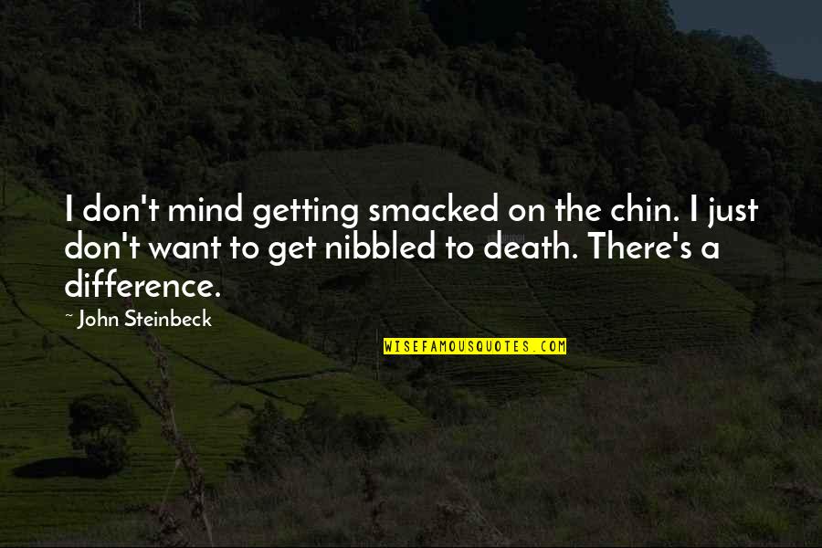 Bromated Quotes By John Steinbeck: I don't mind getting smacked on the chin.