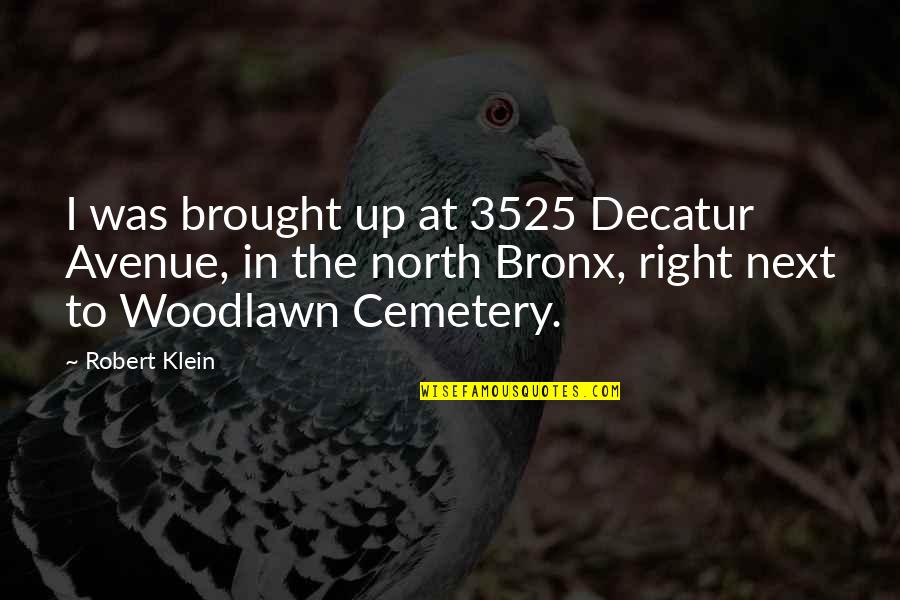 Bromear Quotes By Robert Klein: I was brought up at 3525 Decatur Avenue, Bromear Quotes By Robert Klein: I was brought up at 3525 Decatur Avenue,