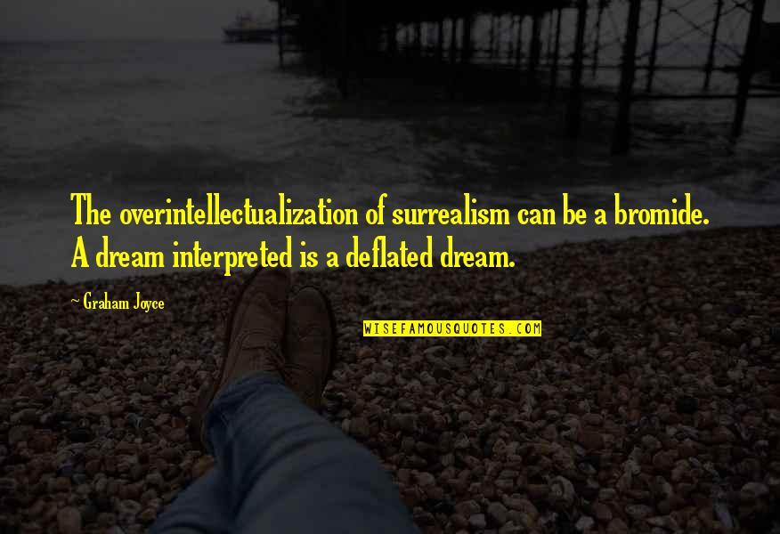 Bromide Quotes By Graham Joyce: The overintellectualization of surrealism can be a bromide. Bromide Quotes By Graham Joyce: The overintellectualization of surrealism can be a bromide.