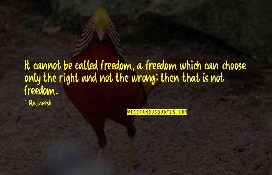Bronchi Quotes By Rajneesh: It cannot be called freedom, a freedom which Bronchi Quotes By Rajneesh: It cannot be called freedom, a freedom which