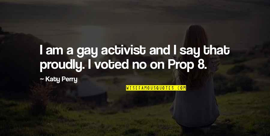 Bronkoplex Quotes By Katy Perry: I am a gay activist and I say