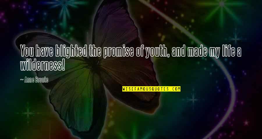 Bronte Quotes By Anne Bronte: You have blighted the promise of youth, and