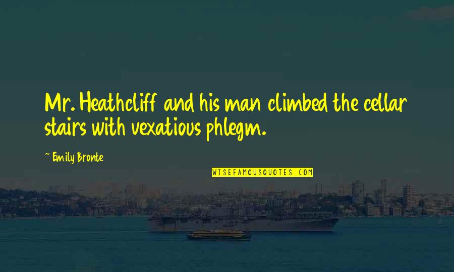 Bronte Quotes Quotes By Emily Bronte: Mr. Heathcliff and his man climbed the cellar