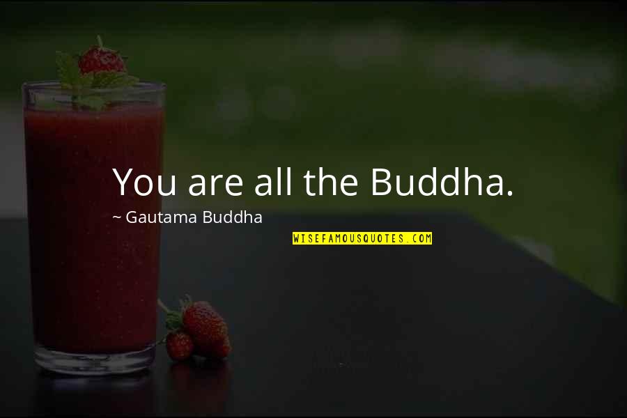 Broodiness Quotes By Gautama Buddha: You are all the Buddha.