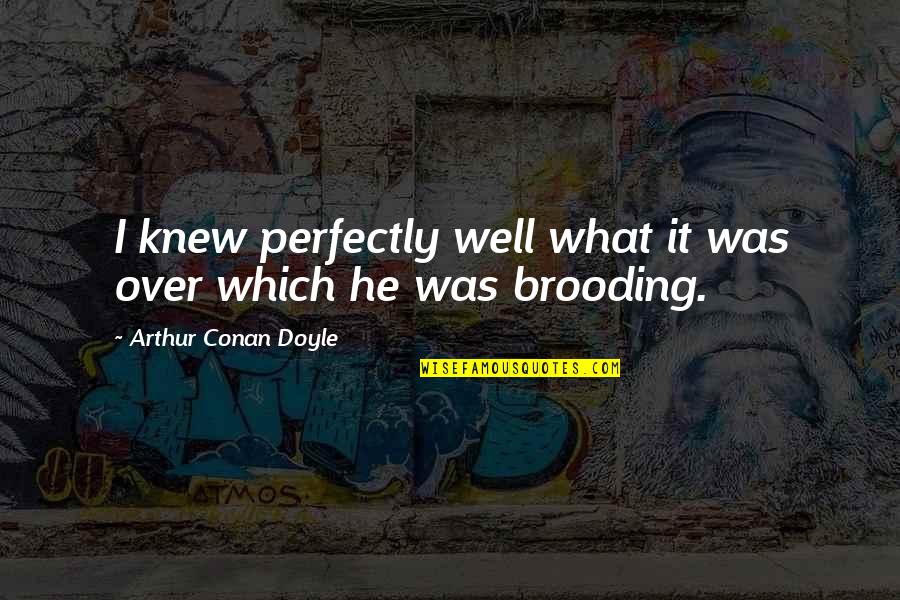 Brooding Quotes By Arthur Conan Doyle: I knew perfectly well what it was over