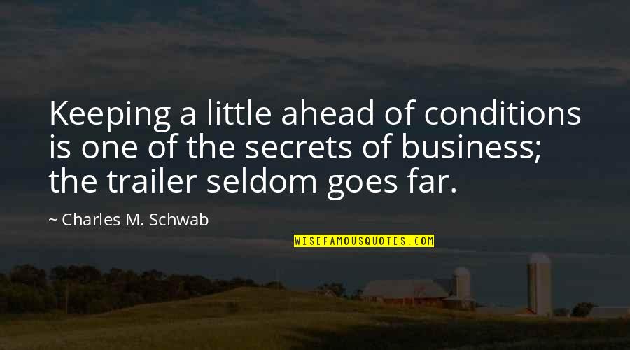 Brookmeyer Hank Quotes By Charles M. Schwab: Keeping a little ahead of conditions is one