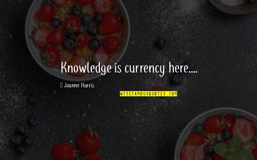 Brooks Robinson Quotes By Joanne Harris: Knowledge is currency here....