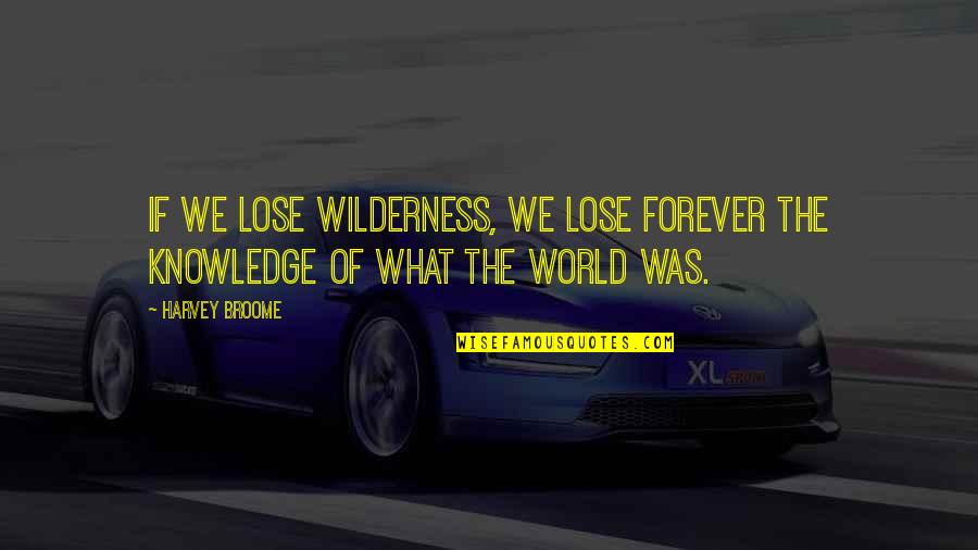 Broome Quotes By Harvey Broome: If we lose wilderness, we lose forever the