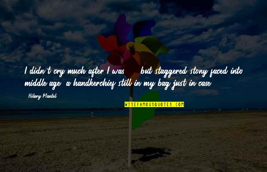 Brooming In Spanish Quotes By Hilary Mantel: I didn't cry much after I was 35, Brooming In Spanish Quotes By Hilary Mantel: I didn't cry much after I was 35,