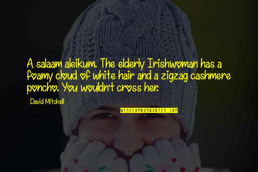 Brosnihan Builders Quotes By David Mitchell: A salaam aleikum. The elderly Irishwoman has a Brosnihan Builders Quotes By David Mitchell: A salaam aleikum. The elderly Irishwoman has a