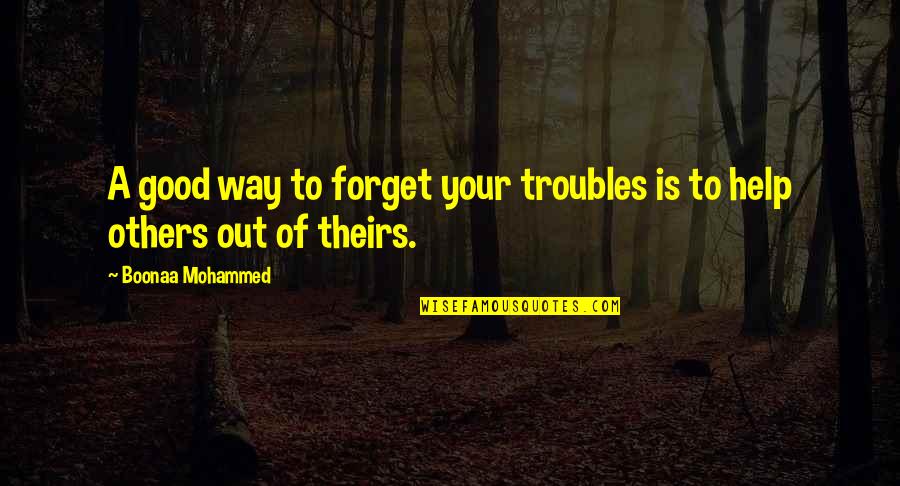 Brother And Sis Quotes By Boonaa Mohammed: A good way to forget your troubles is