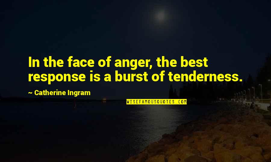 Brother Badass Quotes By Catherine Ingram: In the face of anger, the best response