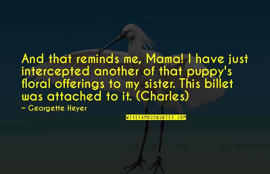 Brothers N Sister Quotes By Georgette Heyer: And that reminds me, Mama! I have just