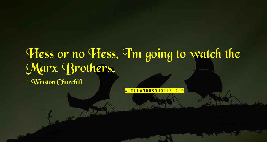 Brothers Or Brothers Quotes By Winston Churchill: Hess or no Hess, I'm going to watch