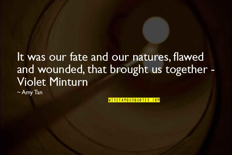 Brought Together By Fate Quotes By Amy Tan: It was our fate and our natures, flawed