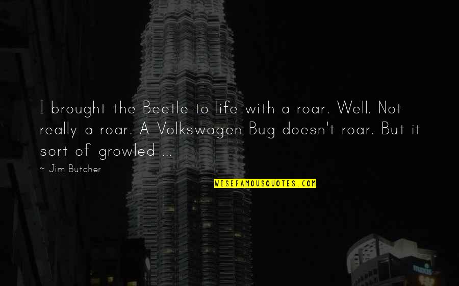 Brought Up Well Quotes By Jim Butcher: I brought the Beetle to life with a