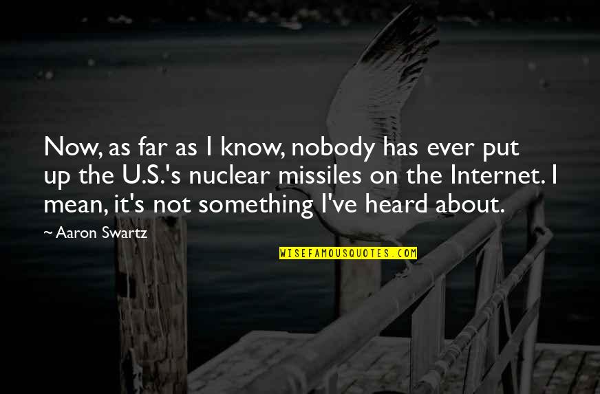 Broutin Olivier Quotes By Aaron Swartz: Now, as far as I know, nobody has Broutin Olivier Quotes By Aaron Swartz: Now, as far as I know, nobody has