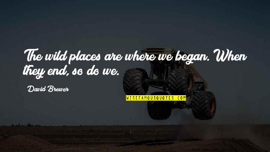 Brower Quotes By David Brower: The wild places are where we began. When