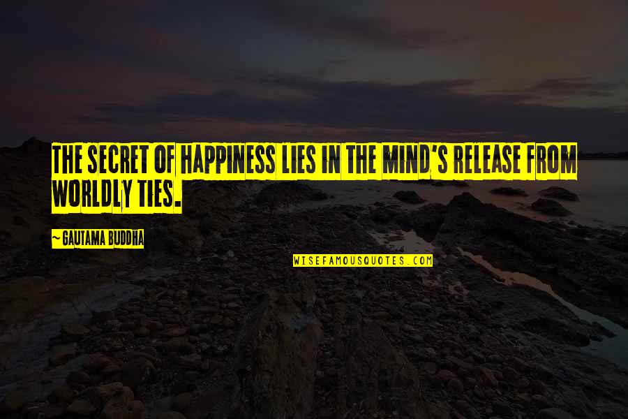 Brown Colour Quotes By Gautama Buddha: The secret of happiness lies in the mind's