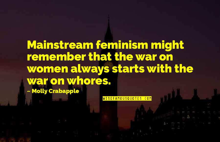 Browned Potatoes Quotes By Molly Crabapple: Mainstream feminism might remember that the war on