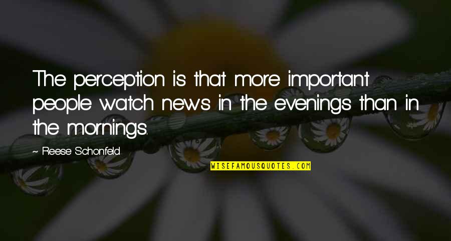 Broyhill Sofa Quotes By Reese Schonfeld: The perception is that more important people watch Broyhill Sofa Quotes By Reese Schonfeld: The perception is that more important people watch