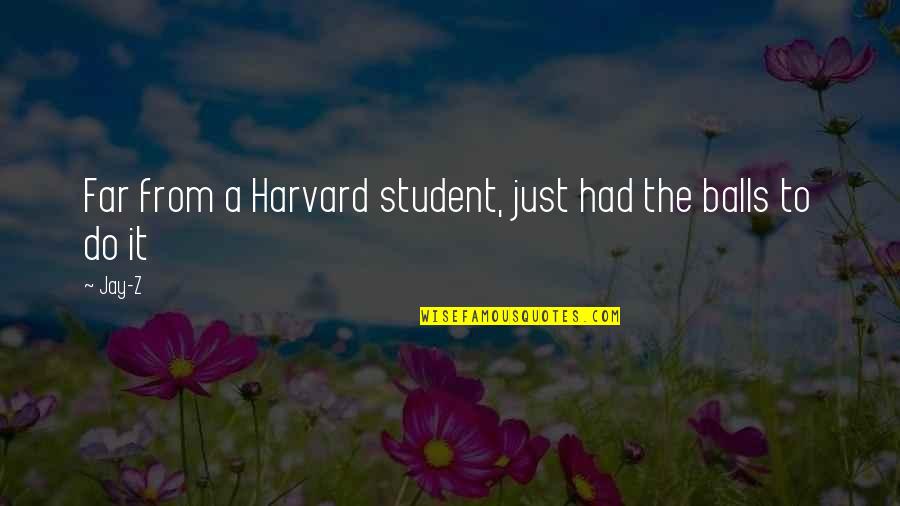 Bruce Nolan Quotes By Jay-Z: Far from a Harvard student, just had the