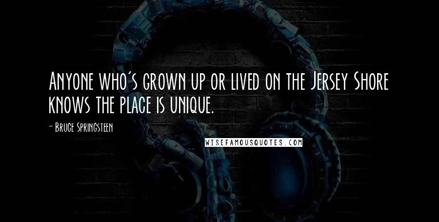 Bruce Springsteen quotes: Anyone who's grown up or lived on the Jersey Shore knows the place is unique.