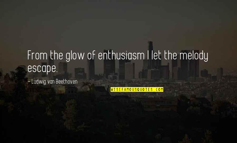 Bruchim Habayim Quotes By Ludwig Van Beethoven: From the glow of enthusiasm I let the