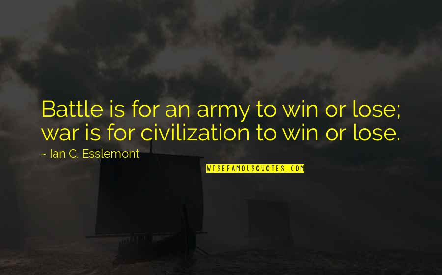 Bruckheimer Television Quotes By Ian C. Esslemont: Battle is for an army to win or