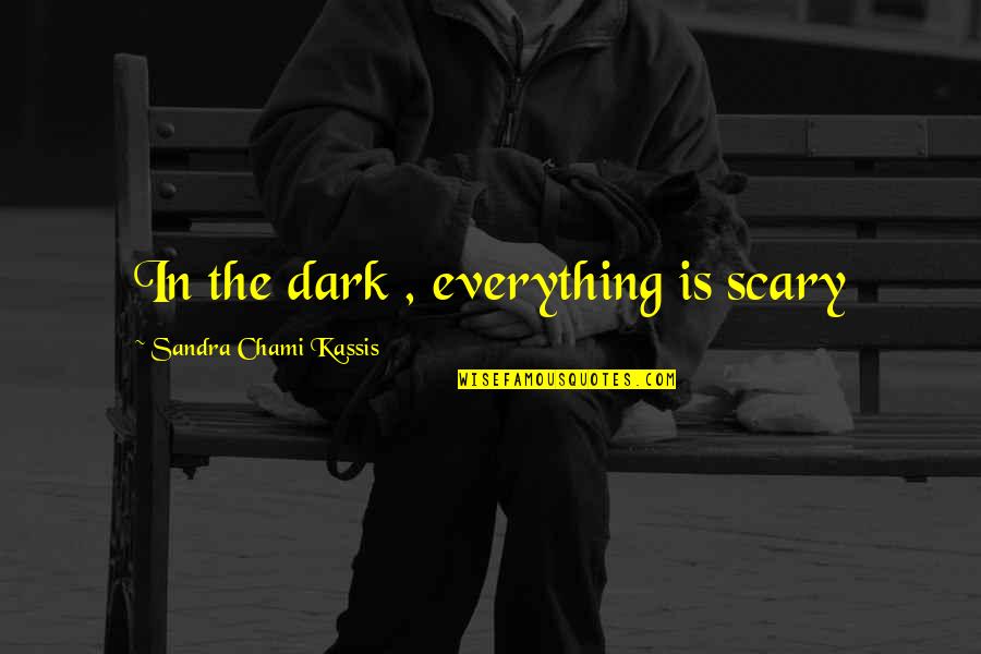 Brudders Quotes By Sandra Chami Kassis: In the dark , everything is scary