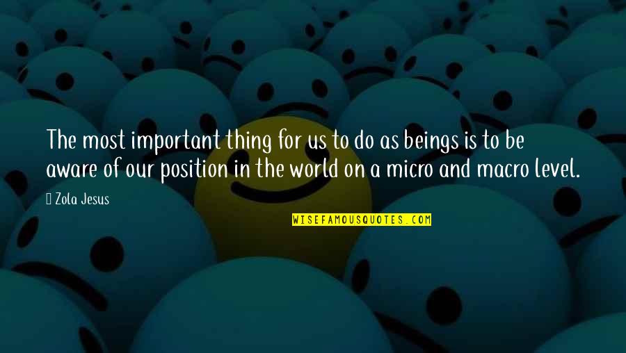 Brugmann Hospital Quotes By Zola Jesus: The most important thing for us to do Brugmann Hospital Quotes By Zola Jesus: The most important thing for us to do