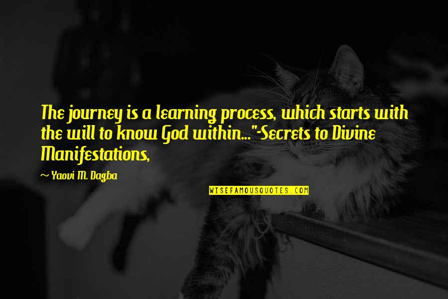 Bruikbaar Quotes By Yaovi M. Dagba: The journey is a learning process, which starts