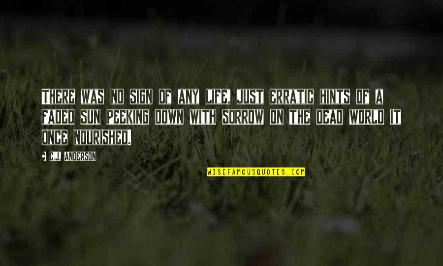 Bruinsma Rijschool Quotes By C.J. Anderson: There was no sign of any life, just Bruinsma Rijschool Quotes By C.J. Anderson: There was no sign of any life, just