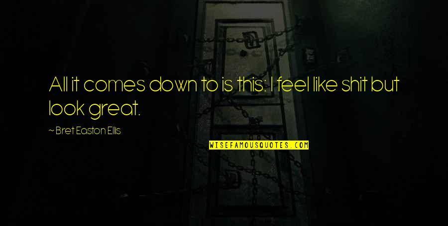 Bruises And Scars Quotes By Bret Easton Ellis: All it comes down to is this: I