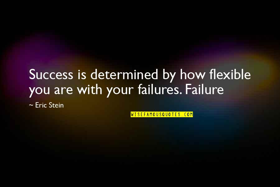 Bruiteur Quotes By Eric Stein: Success is determined by how flexible you are