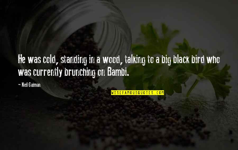 Brunching Quotes By Neil Gaiman: He was cold, standing in a wood, talking