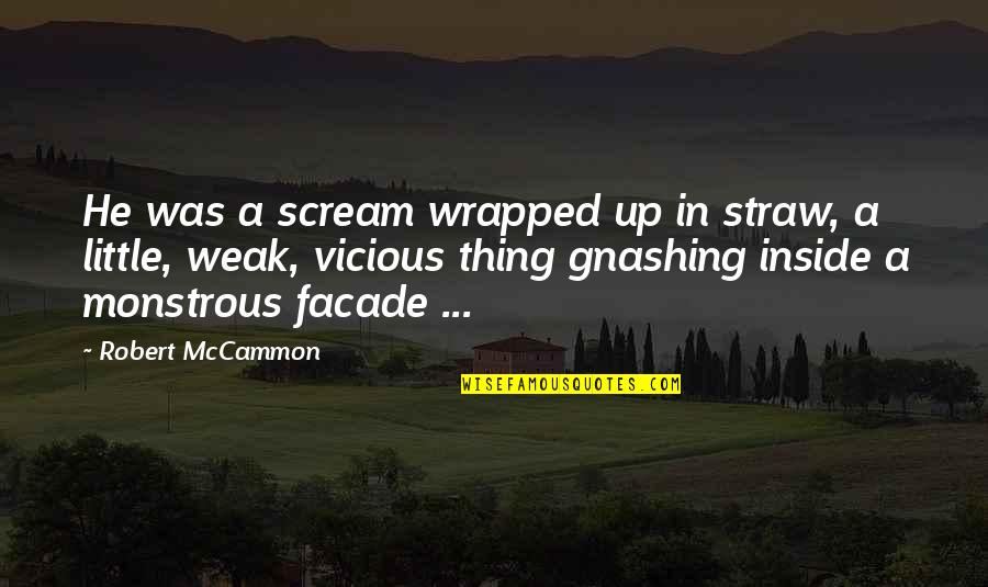 Brundy Crimps Quotes By Robert McCammon: He was a scream wrapped up in straw,