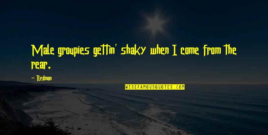 Brunir Cilindro Quotes By Redman: Male groupies gettin' shaky when I come from