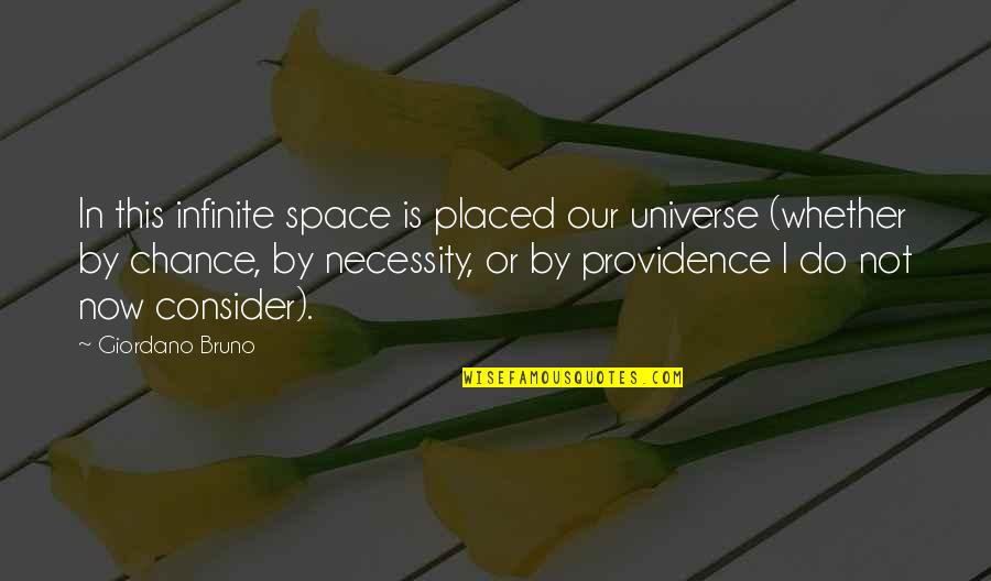 Bruno Giordano Quotes By Giordano Bruno: In this infinite space is placed our universe