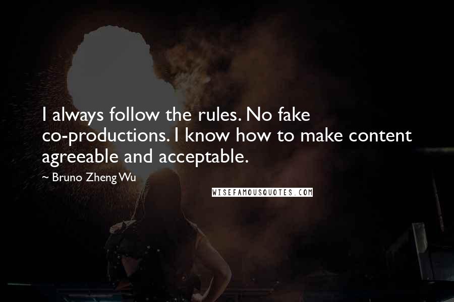 Bruno Zheng Wu quotes: I always follow the rules. No fake co-productions. I know how to make content agreeable and acceptable.