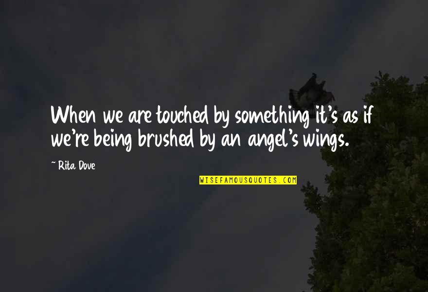 Brushed Quotes By Rita Dove: When we are touched by something it's as