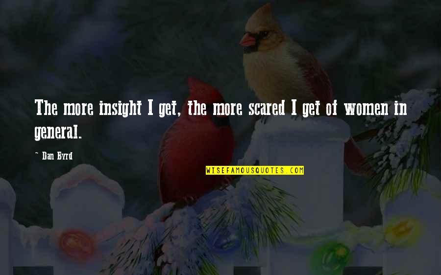 Brutal Legend Ozzy Quotes By Dan Byrd: The more insight I get, the more scared