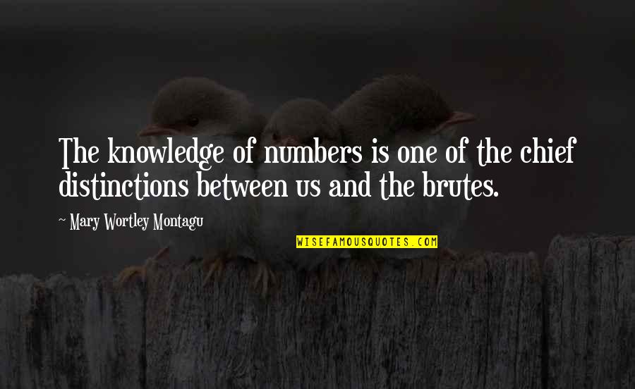 Brutes Quotes By Mary Wortley Montagu: The knowledge of numbers is one of the