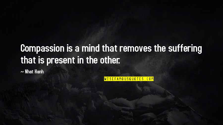 Brutus Noble Quotes By Nhat Hanh: Compassion is a mind that removes the suffering