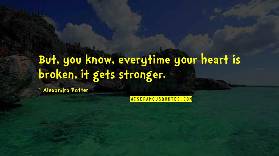 Brutus Quotes By Alexandra Potter: But, you know, everytime your heart is broken,