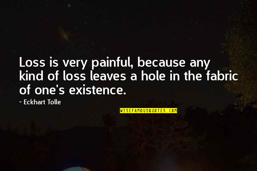 Bruxelles Formation Quotes By Eckhart Tolle: Loss is very painful, because any kind of